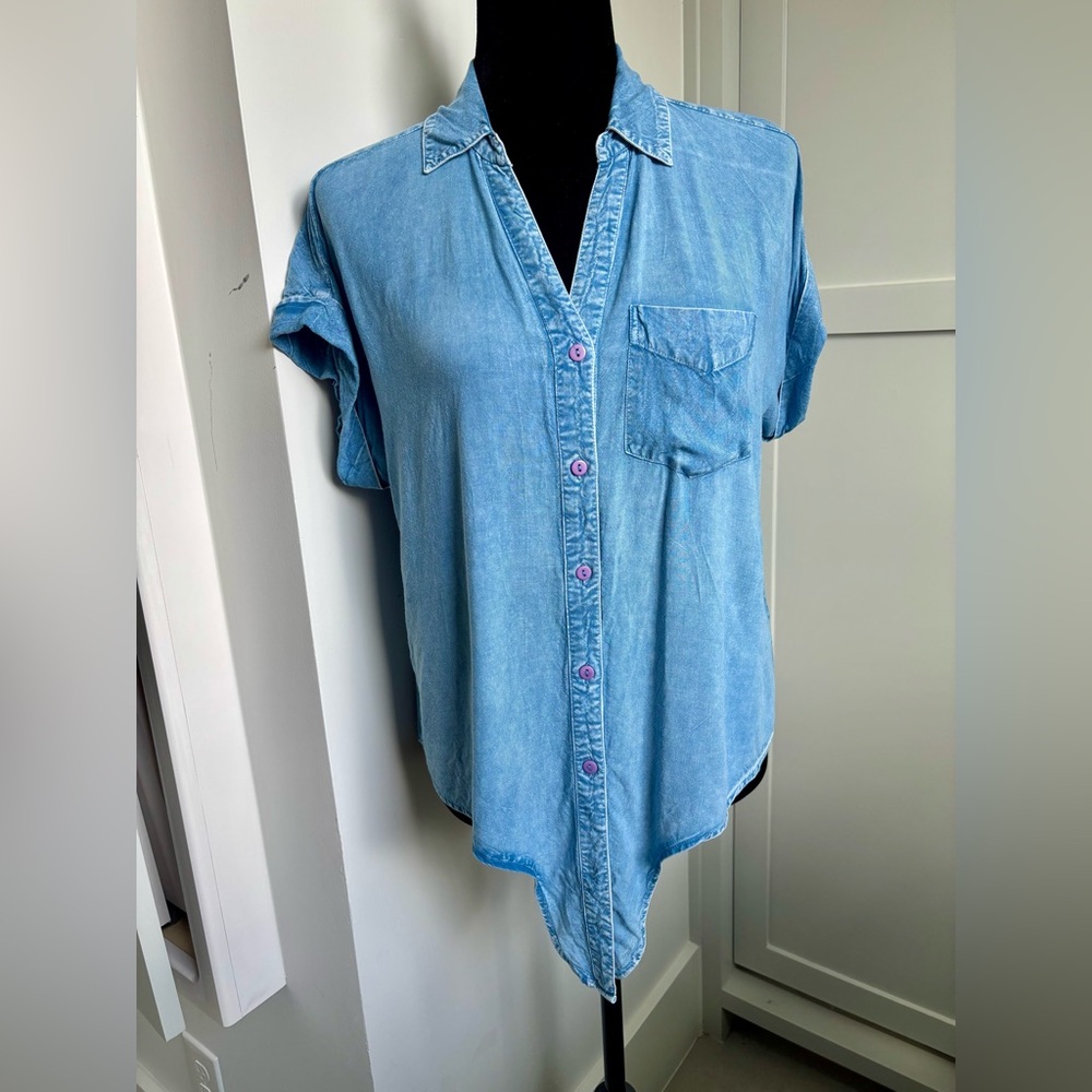 Unique Spectrum Light Blue Denim Top